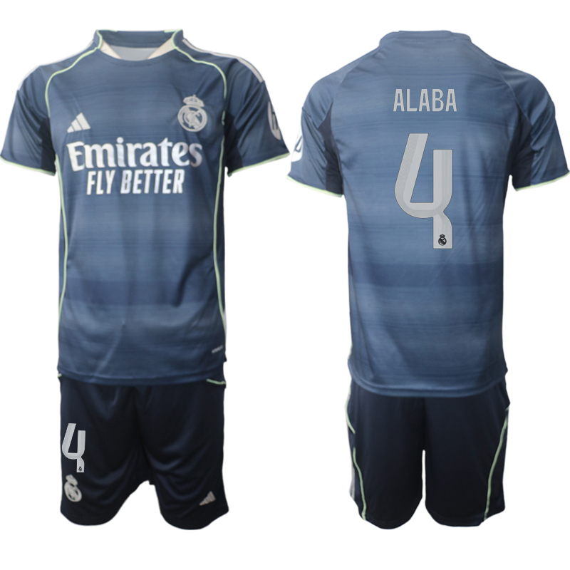 Men 2025-2026 Club Real Madrid away Blue 4 Soccer Jersey